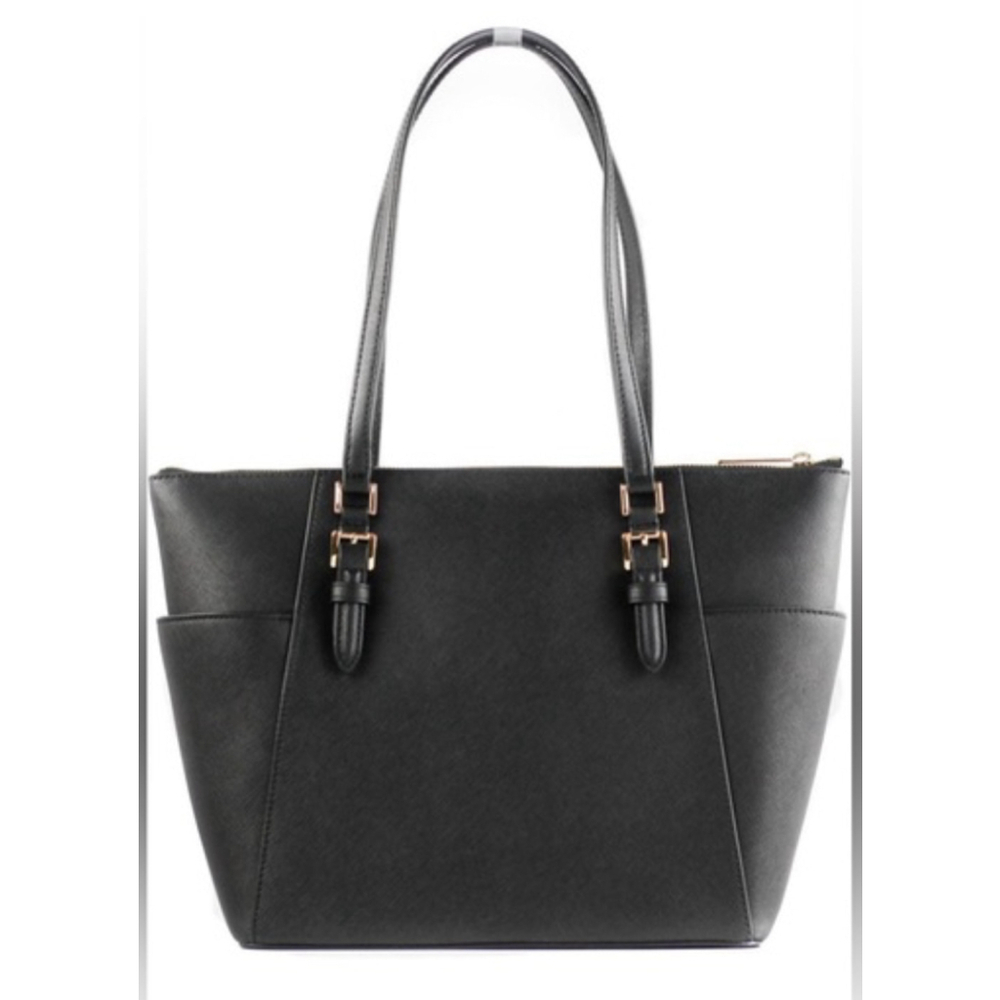 MICHAEL KORS Quiet Luxury Saffiano Black Leather Designer Shoulder Bag purse - Picture 6 of 8